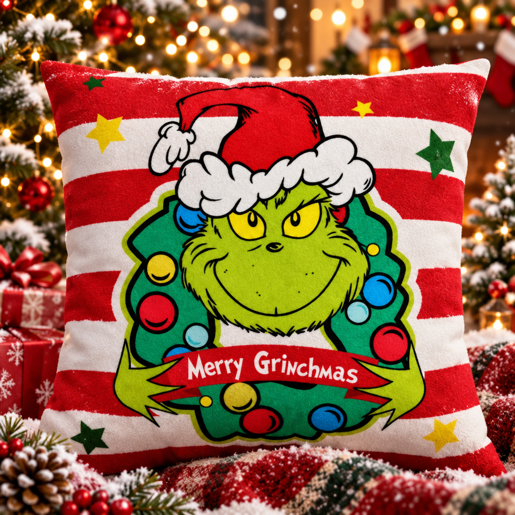 Merry Grinchmas Cushion