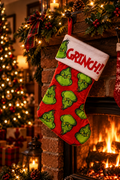 46cm Grinch Face Christmas Stocking
