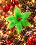 Fluffy Lime Green Flower