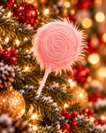 Fluffy Pink/White Lollypop