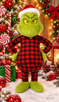 Grinch in Plaid Pjs Holiday Greeter