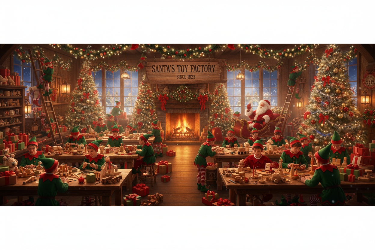 Santa's Workshop with Elves