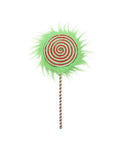 Fluffy Red/White/Green Lollypop