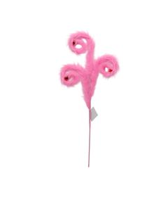 Fluffy Pink Curl Bell Pick