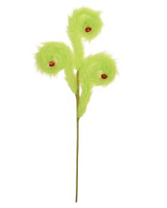Fluffy Lime Green Curl Bell Pick