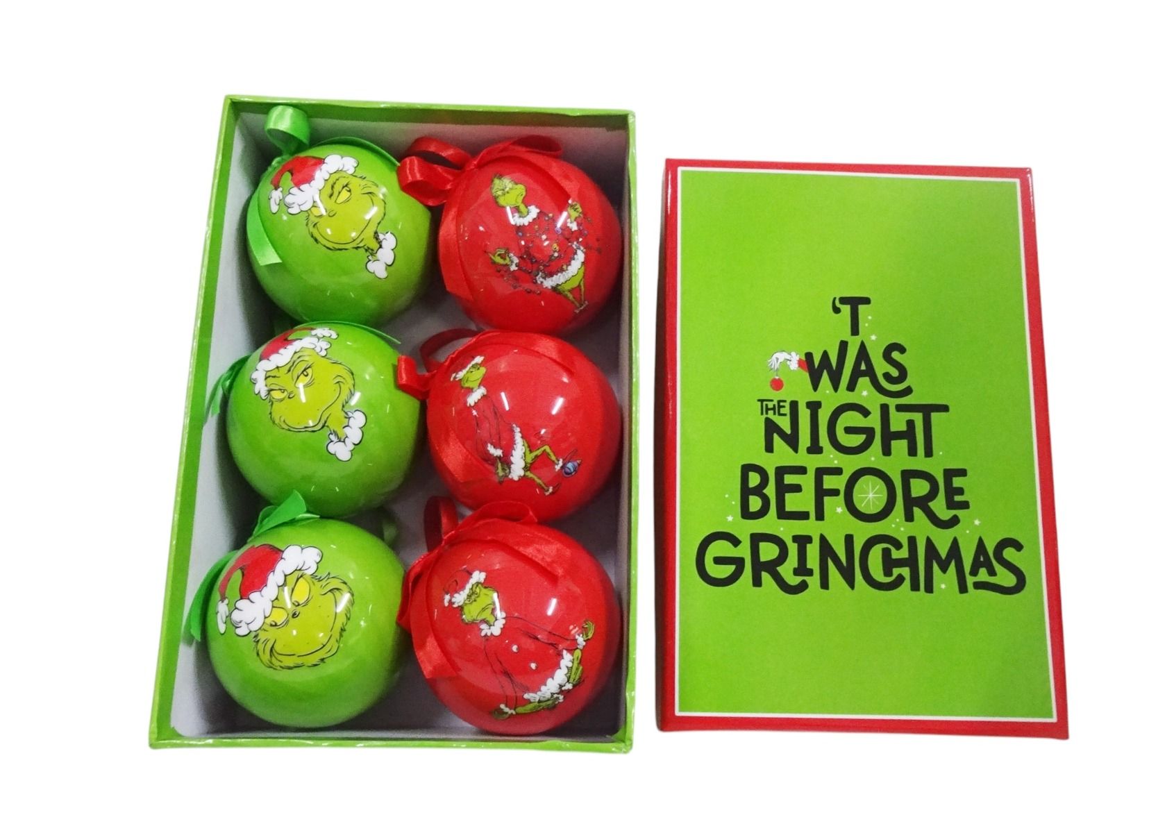 ''PRE-ORDER'' Grinch Christmas Baubles – Set of 6